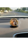 Hitech Sales Sri Ramakrishna, Swami Vivekananda & Sarada Devi Golden Photo Frame | Golden Round Table Top Decor for Car Dashboard, Study Desk, Puja Room, Home Temple & Office Decor