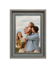 HiTechMart 11x15 Deep Grey Picture Frame Polystyrene Frame with Acrylic Glass Fits 8x12 Photo Wall Mount Display Modern Frame for Home Decor, Family Photos & Gifting