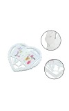 Hitech Sales Heart-Shaped Wall Hanging Photo Frame for 2 Photos Decorative Frame for Bedroom, Living Room, Hall 12x13 Inch Wall Décor (White)