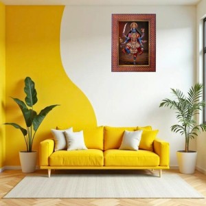 Maa Lalita Photo Frame 21X25 Inch Religious Wall & Table Decor Frame | Maa Lalita Spiritual Photo Frame For Home, Temple & Office | Decorative Hindu God & Goddess Frame (Pack Of 1) (F18385)