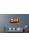 Lord Krishna Raam Photo Frame - 8x14 Inch Brown Wooden Frame | Hindu Gods Wall Decor For Home & Office