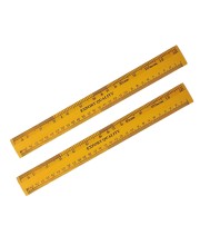 HitechSales 12 inch/30 cm Wooden Ruler Scale for School, Student, Home, Office, Stationery Ruler - set of 2 Measuring scales