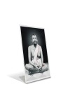 Car Desk/Table Top Sri Ramkrishna Acrylic L-Style Photo Stand - 5x7 Inches, Compact And Stylish Spiritual Display (F6703)