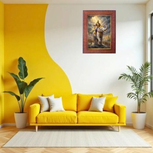 Lord Ayyapan Photo Frame 19X23 Inch Religious Wall & Table Decor Frame | Lord Ayyapan Spiritual Photo Frame For Home, Temple & Office | Decorative Hindu God & Goddess Frame (Pack Of 1) (F18209)