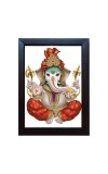 Hitech Lord Ganesha Ganesh Ganpati Ganapathi Laminated photo frame for table, Study & living room, gifts (Pvc Frame and Front face - Glass, 8 x 6 inch)