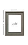 HiTechMart Rustic Grey 7x9 Picture Frame Wooden Photo Frame with Glass Front Farmhouse Style Frame for Tabletop Display Ideal for Wedding, Family, or Home Décor