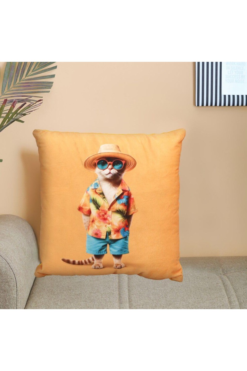 Home Beautiful Yellow Polyester Cushion