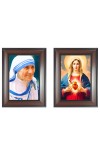 Classic Brown Wooden Photo Frame Set of 2 | Wall & Tabletop Display | Ideal for Home Décor, Office, Certificate & Artwork | Durable MDF Back with Glass Front (2, 18x14)