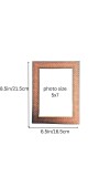 Decorative Metallic Photo Frame, Textured Bronze Finish, Wall & Tabletop Picture Frame for Home and Office Décor (Photo size 5x7 inch).