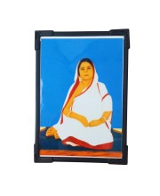 Hitech Sales Baro Maa Hindu Religious Wooden Laminated Photo Frame 5x7 Inch Decorative Frame for Home, Office, and Temple