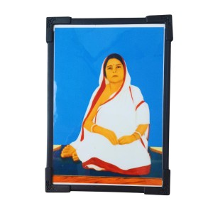Hitech Sales Baro Maa Hindu Religious Wooden Laminated Photo Frame 5x7 Inch Decorative Frame for Home, Office, and Temple