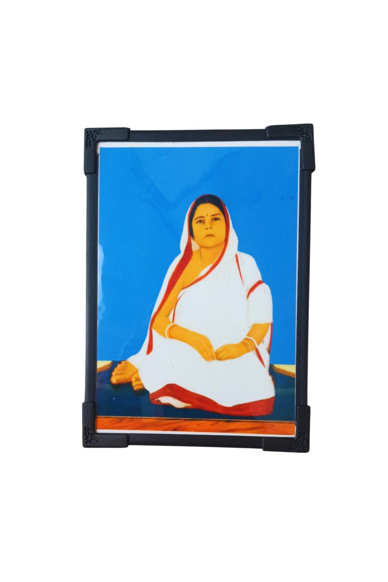 Hitech Sales Baro Maa Hindu Religious Wooden Laminated Photo Frame 5x7 Inch Decorative Frame for Home, Office, and Temple