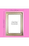 HiTechMart 11x15 Golden Picture Frame Classic Style with Acrylic Glass Wall Mount Display Decorative Frame for Personal & Family Photos, Home Decor & Gifting