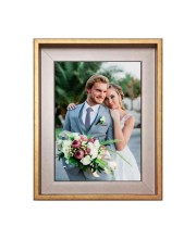 HiTechMart Polystrene 7x9 Picture Frame Photo Frame with Glass Front, Tabletop Display Ideal for Wedding Gif, Family Photos, or Gifts
