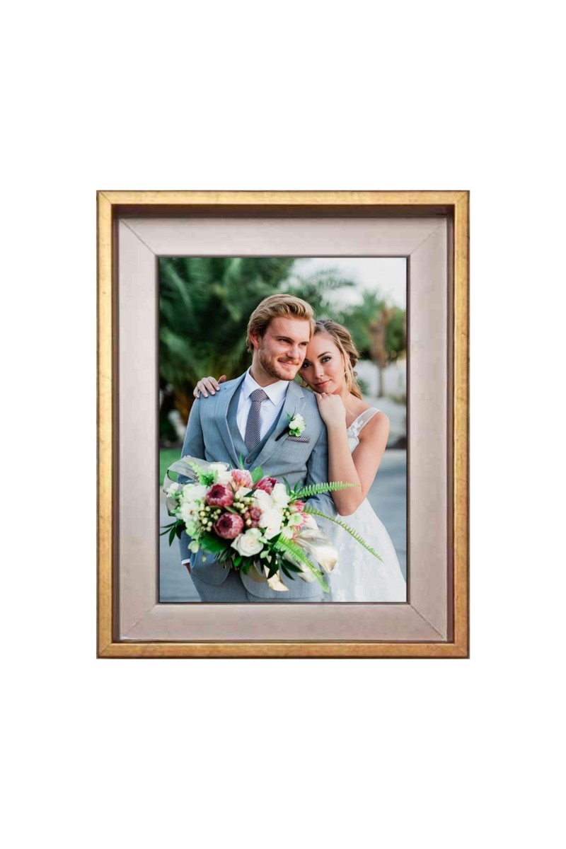 HiTechMart Polystrene 7x9 Picture Frame Photo Frame with Glass Front, Tabletop Display Ideal for Wedding Gif, Family Photos, or Gifts