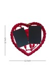 Hitech Sales Heart-Shaped Wall Hanging Photo Frame for 2 Photos | Red Decorative Frame for Bedroom, Living Room, Hall | 12x13 Inch Wall Décor