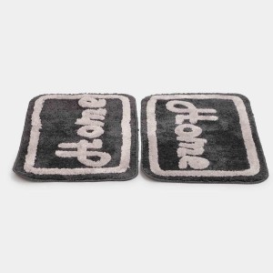 Home Beautiful Anti-Skid Polyester Bath Mat, Set of 2
