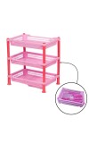 Hitech Sales Plastic 3-Tier Multipurpose Storage Rack Organizer Shelf for Home, Kitchen, and Office (Colour May Vary)