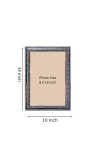 Elegant Silver Decorative Photo Frame for Home & Office Décor | Vintage Wall & Tabletop Frame | Synthetic Wood Design with Acrylic Front | Ideal for Photos, Paintings & Certificates