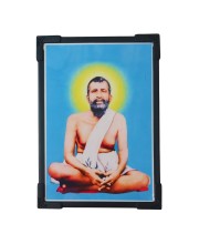 Hitech Sales Ramakrishna Paramahansa Hindu Religious Wooden Laminated Photo Frame 5x7 Inch Decorative Frame for Home, Office, and Temple