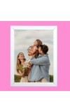 HiTechMart Minimalist White Photo Frame 7x9 Inch Modern Tabletop Picture Frame for Family, Wedding, Home Decor Sleek Decorative Frame for Living Room, Bedroom, Office Display