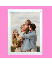 HiTechMart Minimalist White Photo Frame 7x9 Inch Modern Tabletop Picture Frame for Family, Wedding, Home Decor Sleek Decorative Frame for Living Room, Bedroom, Office Display