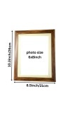 Classic Brown and Cream Wooden Look Photo Frame | Wall Mount & Tabletop Display | Premium Synthetic Wood (MDF) Matte Finish Picture Frame for Home & Office Décor (10.3x 8.5)