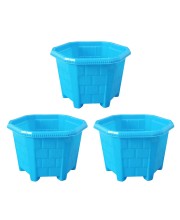 HiTechMart Small Flower Pots (5 H x 6 W) - Decorative Planters for Indoor & Outdoor Use - Perfect for Succulents, Herbs, and Small Plants (Sky)