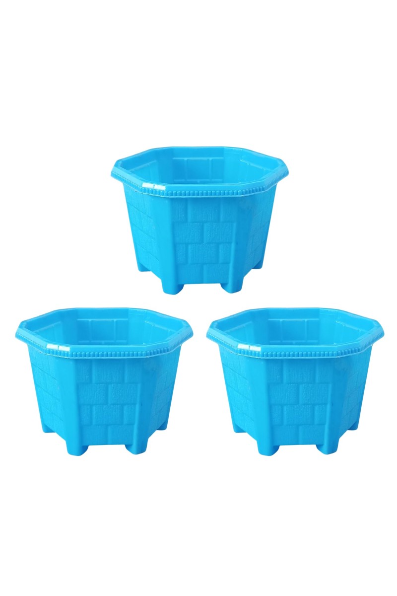 HiTechMart Small Flower Pots (5 H x 6 W) - Decorative Planters for Indoor & Outdoor Use - Perfect for Succulents, Herbs, and Small Plants (Sky)