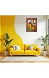 Lord Subrahmanya Photo Frame 17X21 Inch Religious Wall & Table Decor Frame | Lord Subrahmanya Spiritual Photo Frame For Home, Temple & Office | Decorative Hindu God & Goddess Frame (Pack Of 1) (F1
