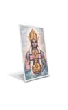 Car Desk/Table Top Lord Dhanvantari Acrylic L-Style Photo Stand - 5x7 Inches, Compact And Stylish Spiritual Display (F6715)