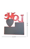 HiTechMart Red LOVE Multi-Photo Frame – Romantic Wall Hanging Picture Frame for 3 Photos (5x7, 6x4, Heart-Shaped) – Love-Themed Home Décor, Wedding, Anniversary & Valentine’s Day Gift
