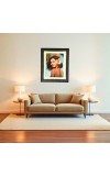 Premium Textured Brown Photo Frame with Ivory & Gold Border | Wall & Tabletop Mount | Elegant Decorative Picture Frame for Home & Office (6x8inch) (dark brown)