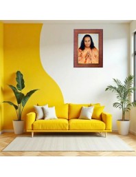 Maharishi Mahesh Yogi Photo Frame 17X21 Inch Religious Wall & Table Decor Frame | Maharishi Mahesh Yogi Spiritual Photo Frame For Home, Temple & Office | Decorative Hindu God & Goddess Frame (Pack