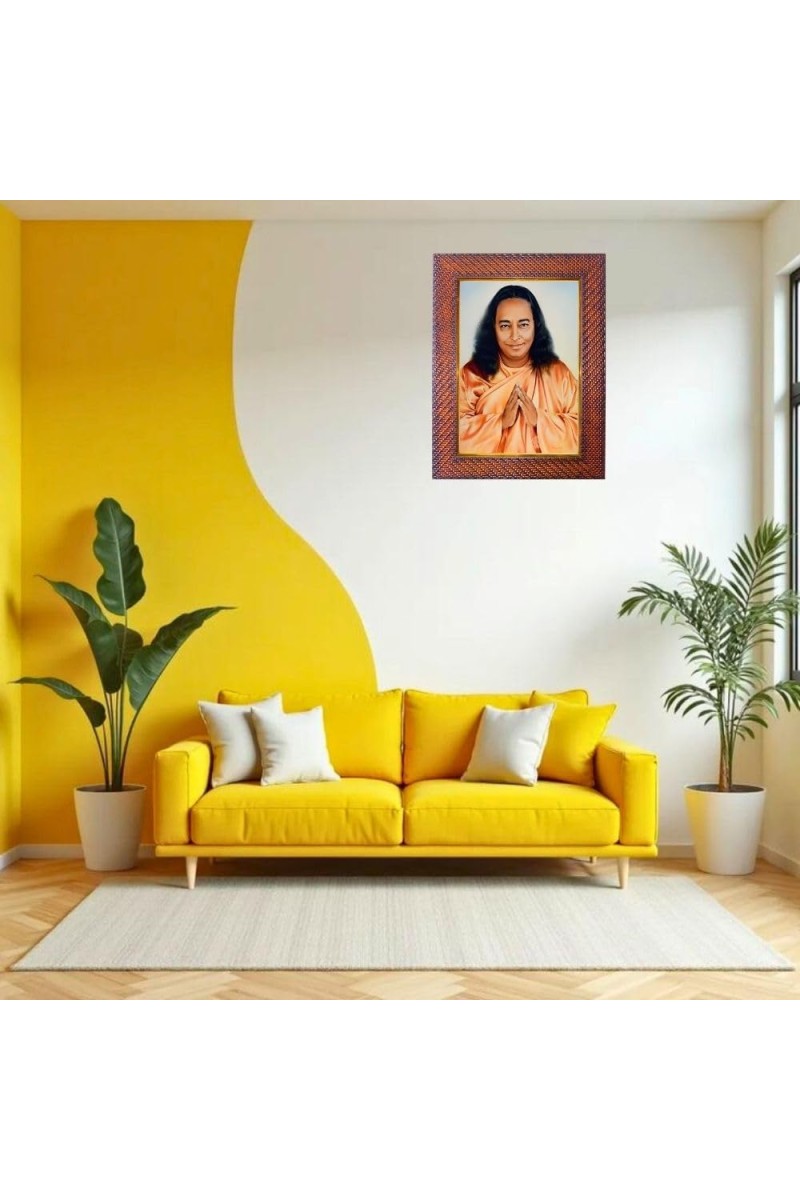 Maharishi Mahesh Yogi Photo Frame 17X21 Inch Religious Wall & Table Decor Frame | Maharishi Mahesh Yogi Spiritual Photo Frame For Home, Temple & Office | Decorative Hindu God & Goddess Frame (Pack