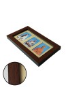 Hitech sales Sarada Devi, Ramakrishna Paramahansa and Swami Vivekananda Polystyrene Small Photo Frame for Decoration, Gifting (Tabletop, Rectangular, 7 x 4 inches Frame, Brown, Pack of 1)
