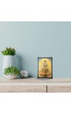 Hitech Sales Hindu God Shiva Gold Plated Wooden Laminated Photo Frame 5x7 Inch Decorative Frame for Home, Office, and Temple