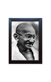Hitech Mahatma Gandhi Ji Laminated photo frame for table, Study & living room, gifts (Pvc Frame and Front face - Glass, 8 x 6 inch)