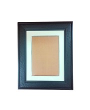 Classic Black Wooden Photo Frame with White Mount | Tabletop & Wall Hanging | Glass Front Display for Photos, Certificates & Artwork (5x7inch) (Black)