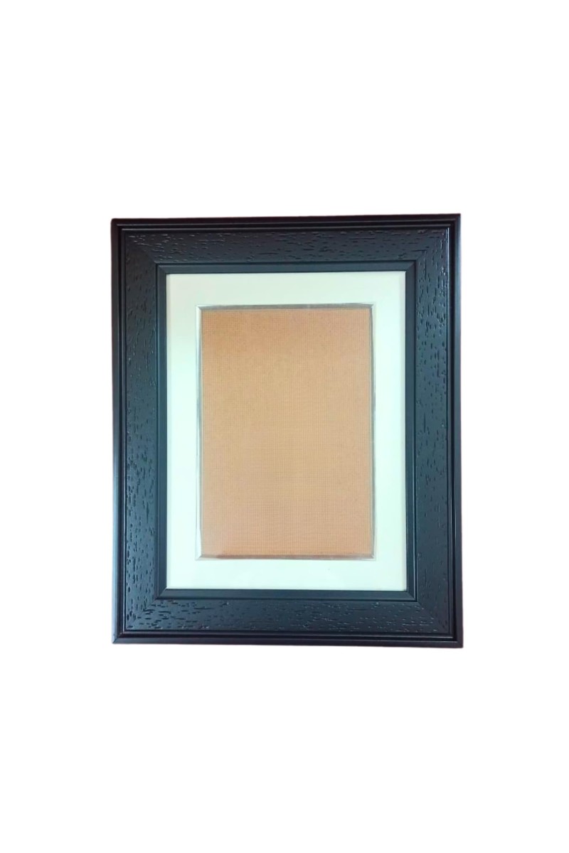 Classic Black Wooden Photo Frame with White Mount | Tabletop & Wall Hanging | Glass Front Display for Photos, Certificates & Artwork (5x7inch) (Black)