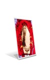 Car Desk/Table Top Devi Sarada Maa Acrylic L-Style Photo Stand - 5x7 Inches, Compact And Stylish Spiritual Display (F6728)