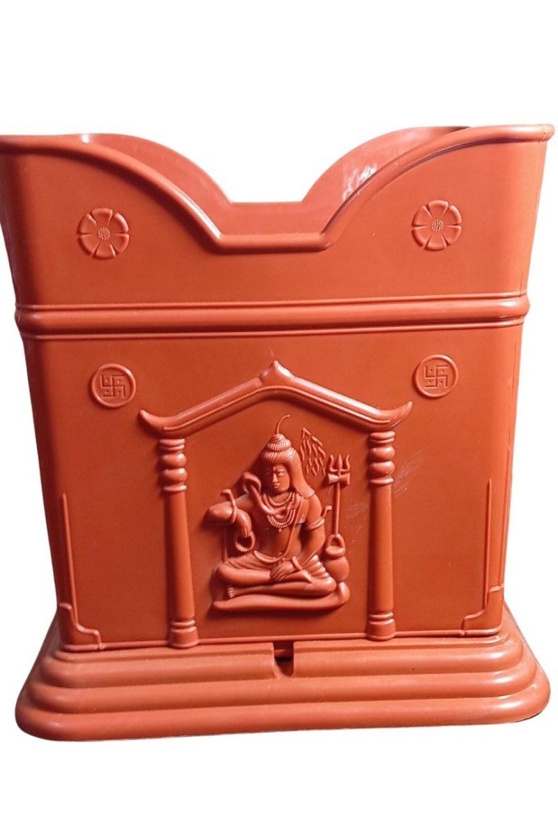 Plastic Tulsi Pot for Home | Durable & Weatherproof | Traditional Planter for Holy Basil (Tulsi) | Indoor & Outdoor Use | Decorative Plant Pot (Medium)