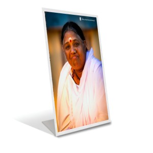 Car Desk/Table Top Mata Amritanandamayi Devi Acrylic L-Style Photo Stand - 5x7 Inches, Compact And Stylish Spiritual Display (F6694)