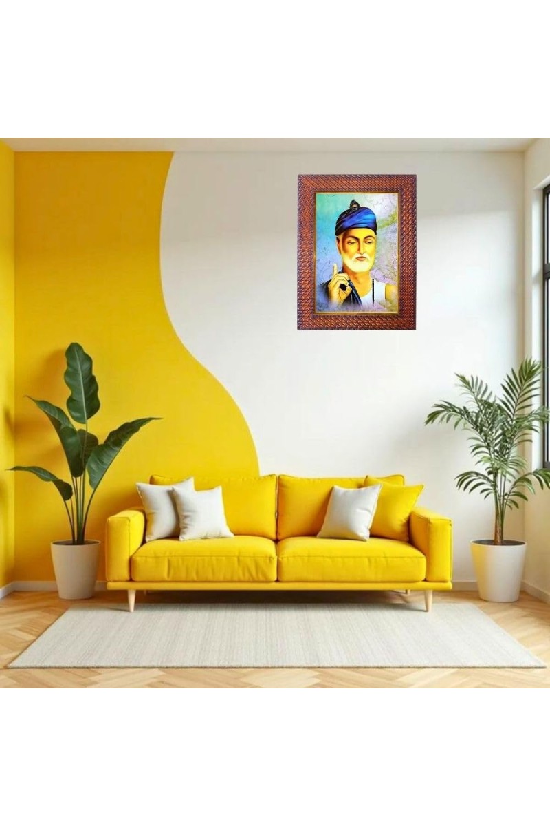 Swami Dayananda Photo Frame 15X19 Inch Religious Wall & Table Decor Frame | Swami Dayananda Spiritual Photo Frame For Home, Temple & Office | Decorative Hindu God & Goddess Frame (Pack Of 1) (F184