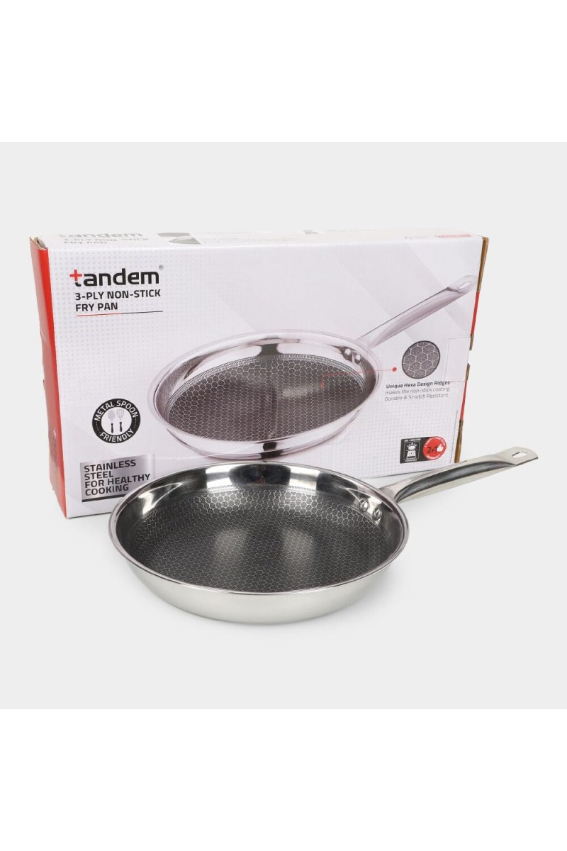 Tandem1.6L Stainless Steel Fry Pan, 44 X 24 X 5cm (Pack of 1)