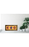God Goddess Photo Frame - 8x14 Inch Brown Wooden Frame | Hindu Gods Wall Decor For Home & Office