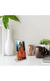 Car Desk/Table Top Swami Pranavananda Acrylic L-Style Photo Stand - 5x7 Inches, Compact And Stylish Spiritual Display (F6706)