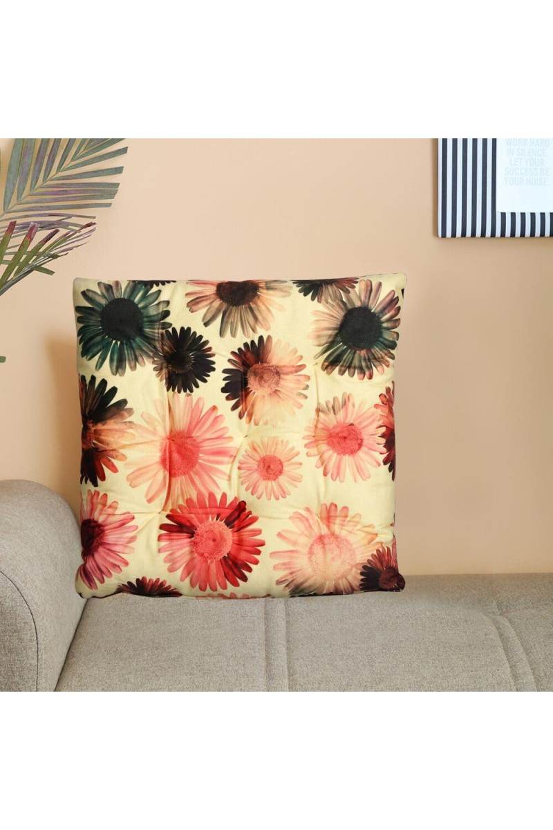 Home Beautiful Yellow Microfiber Cushion