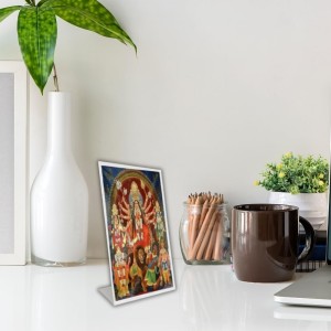 Car Desk/Table Top Maa Durga Acrylic L-Style Photo Stand - 2.5x3.5 Inches, Compact And Stylish Spiritual Display (F6686) Car Desk/Table Top Maa Durga Acrylic L-Style Photo Stand - 2.5x3.5 Inches, Compact And Stylish Spiritual Display (F6686)