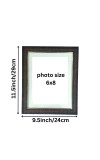 Premium Textured Brown Photo Frame with Ivory & Gold Border | Wall & Tabletop Mount | Elegant Decorative Picture Frame for Home & Office (6x8inch) (dark brown)